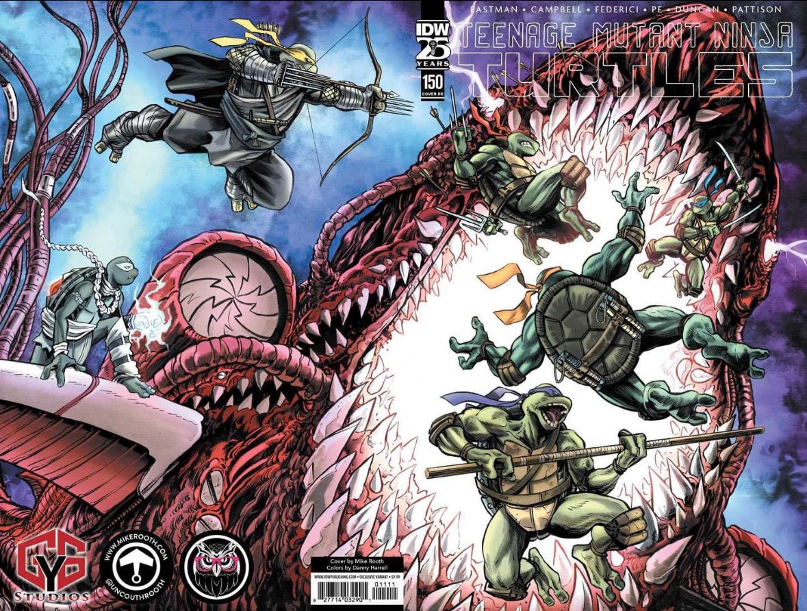 TMNT 150 WRAPAROUND ROOTH/HARRELL/GY6 Black Saber Comics Exclusive - FURYCOMIX
