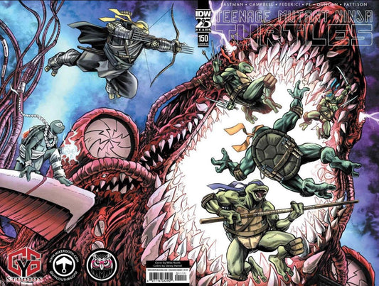 TMNT 150 WRAPAROUND ROOTH/HARRELL/GY6 Black Saber Comics Exclusive - FURYCOMIX