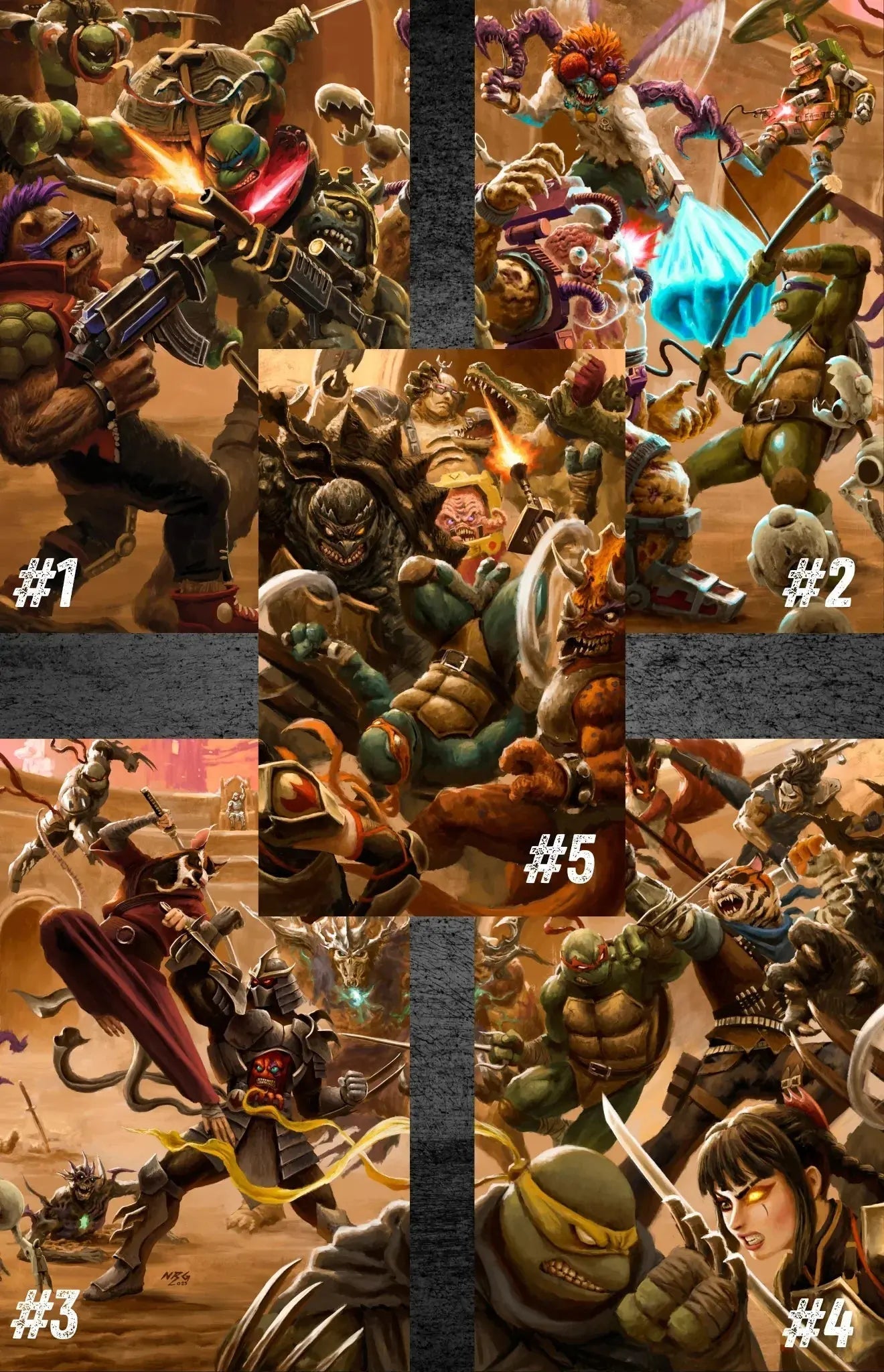 TMNT: Battle Nexus 1 - 5 Virgin - ECC NRG Exclusive (2/18/26) - FURYCOMIX