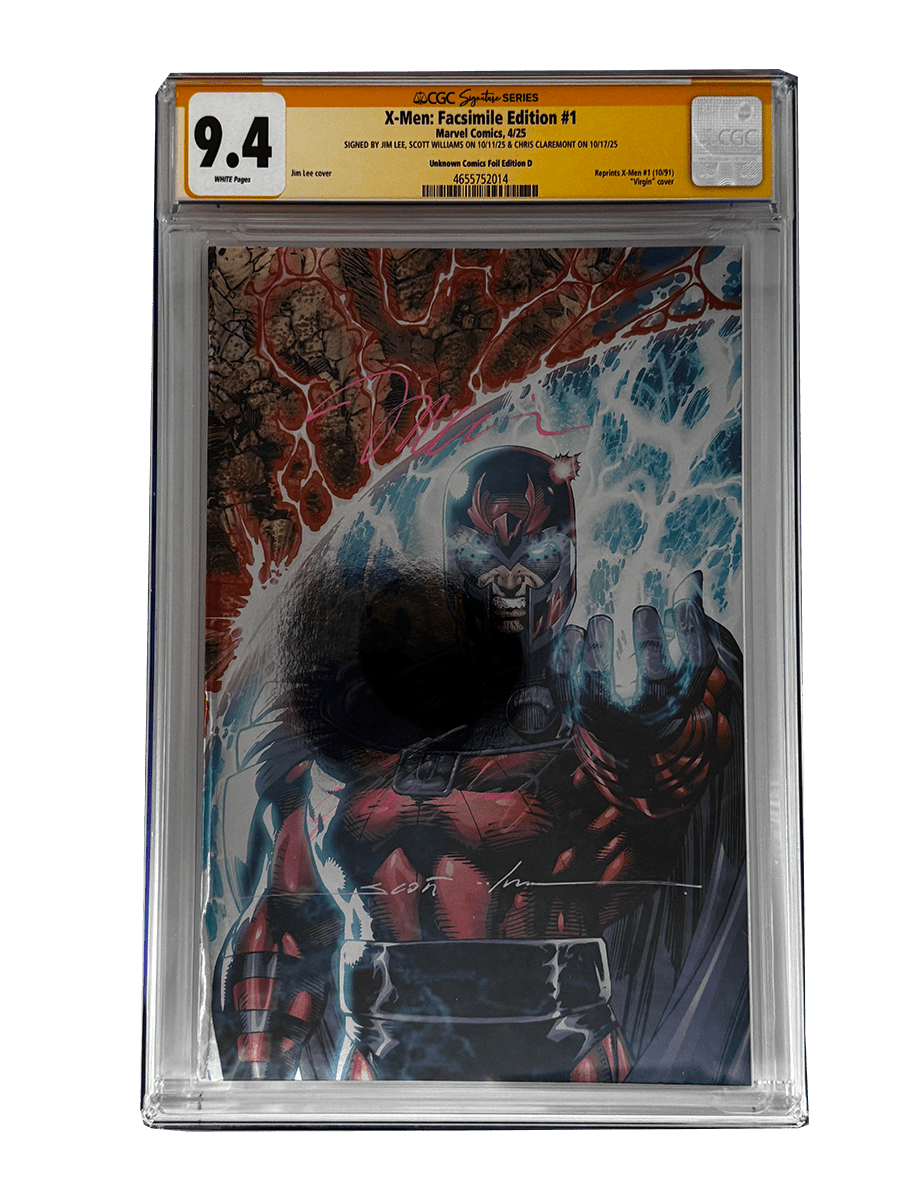 [TRIPLE SIGNED CGC YELLOW LABEL 4 PACK FOIL] X - Men 1991 1 Facsimile Jim Lee | Claremont | Williams Cover Var [Set 1] - FURYCOMIX
