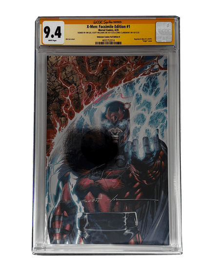 [TRIPLE SIGNED CGC YELLOW LABEL 4 PACK FOIL] X - Men 1991 1 Facsimile Jim Lee | Claremont | Williams Cover Var [Set 1] - FURYCOMIX