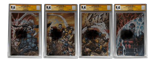 [TRIPLE SIGNED CGC YELLOW LABEL 4 PACK FOIL] X - Men 1991 1 Facsimile Jim Lee | Claremont | Williams Cover Var [Set 1] - FURYCOMIX