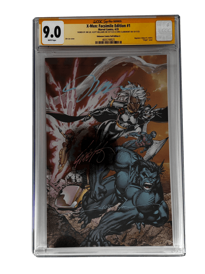 [TRIPLE SIGNED CGC YELLOW LABEL 4 PACK FOIL] X - Men 1991 1 Facsimile Jim Lee | Claremont | Williams Cover Var [Set 4] - FURYCOMIX
