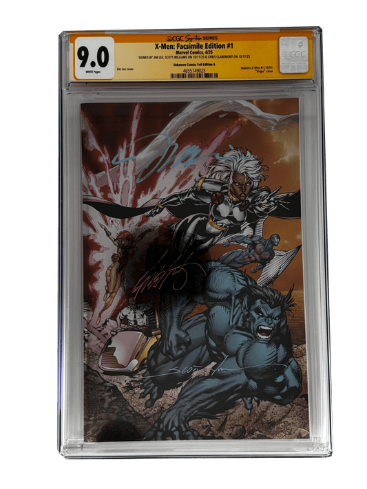 [TRIPLE SIGNED CGC YELLOW LABEL 4 PACK FOIL] X - Men 1991 1 Facsimile Jim Lee | Claremont | Williams Cover Var [Set 4] - FURYCOMIX