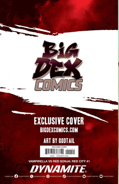 Vampirella vs. Red Sonja: Red City #1 Big Dex Exclusive SILVER Virgin Variant - FURYCOMIX
