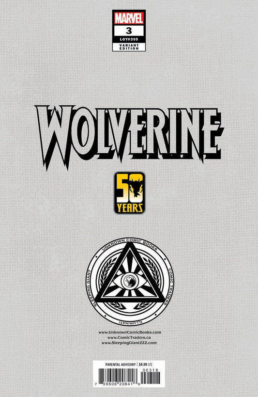 WOLVERINE 3 UNKNOWN COMICS MICO SUAYAN CONNECTING COVER EXCLUSIVE VAR (11/20/2024) - FURYCOMIX
