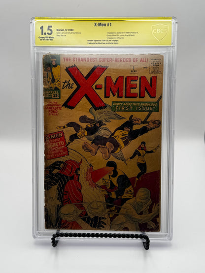 X - Men 1 CBCS 1.5 Yellow Label Signed by Stan Lee Verified Signature 1963 [IN STOCK] - FURYCOMIX