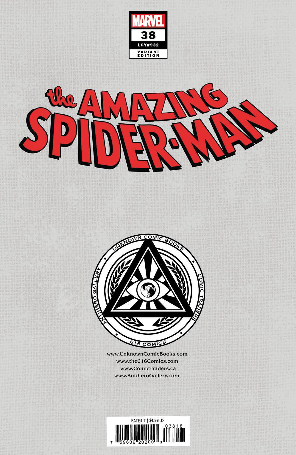 AMAZING SPIDER-MAN #38 [GW] UNKNOWN COMICS DERRICK CHEW EXCLUSIVE VAR (11/22/2023) - FURYCOMIX