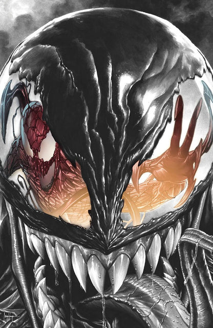 CARNAGE BLACK WHITE AND BLOOD #1 (OF 4) UNKNOWN COMICS MICO SUAYAN EXCLUSIVE COLOR SPLASH VIRGIN 2ND PTG VAR (05/05/2021) - FURYCOMIX