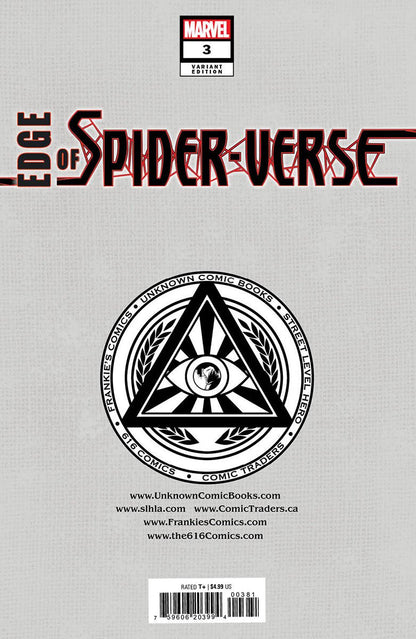 EDGE OF SPIDER-VERSE #3 UNKNOWN COMICS TYLER KIRKHAM EXCLUSIVE VAR (09/07/2022) - FURYCOMIX