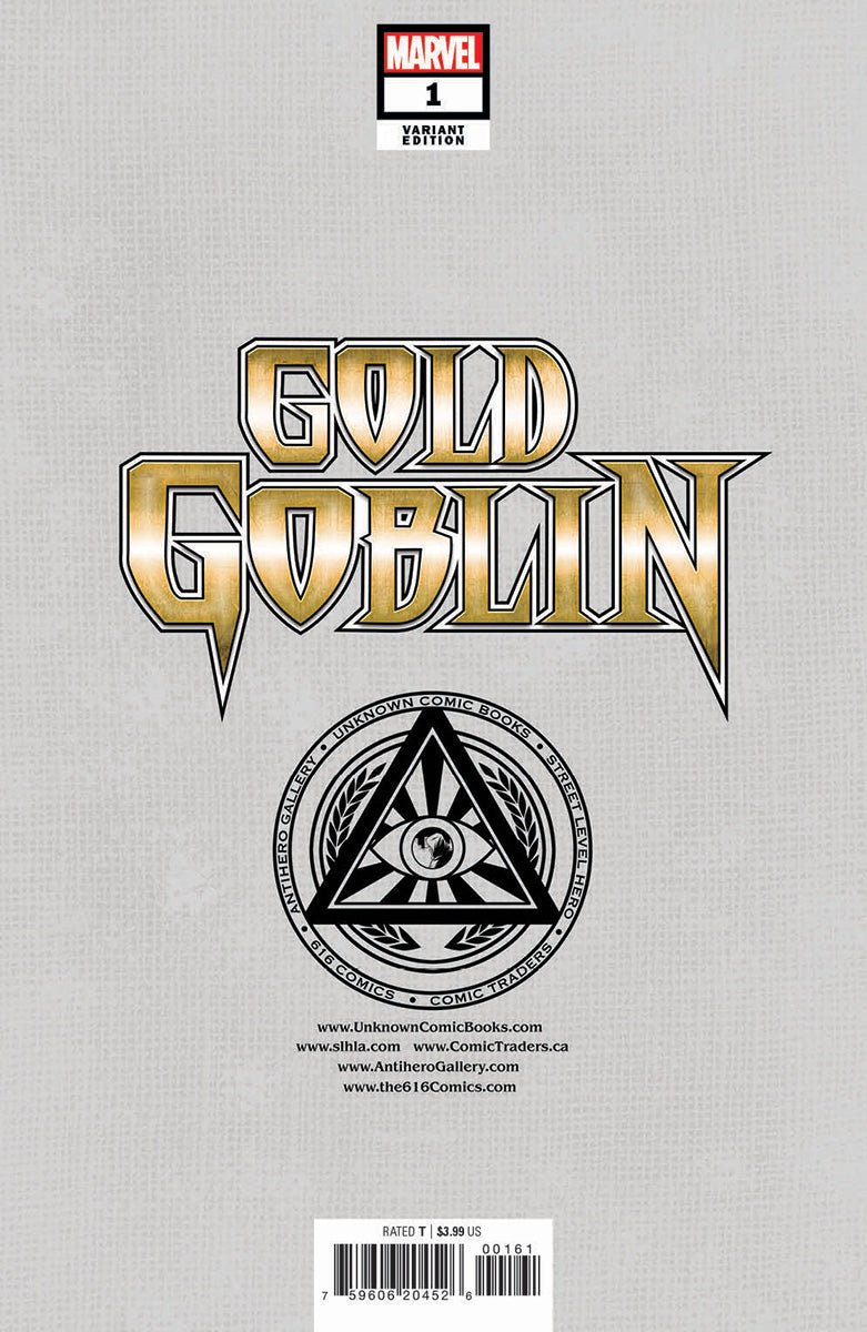 GOLD GOBLIN #1 UNKNOWN COMICS ALAN QUAH EXCLUSIVE VIRGIN VAR (11/16/2022) - FURYCOMIX