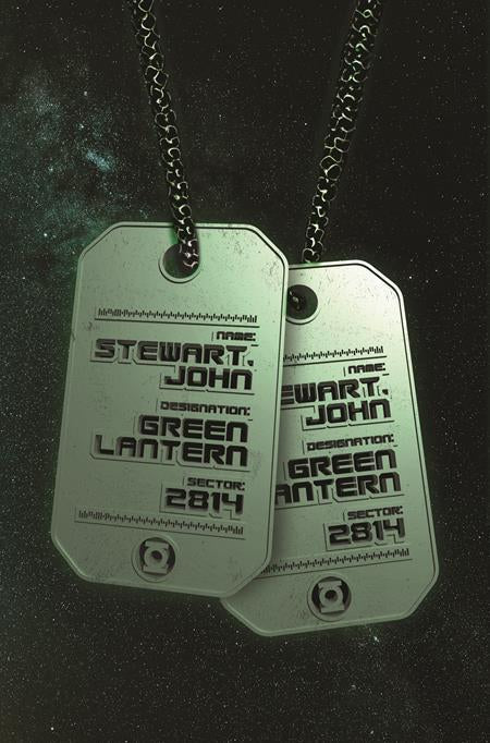Green Lantern War Journal #1 E John Stewart Glow-In-The-Dark Dog Tag Variant - FURYCOMIX