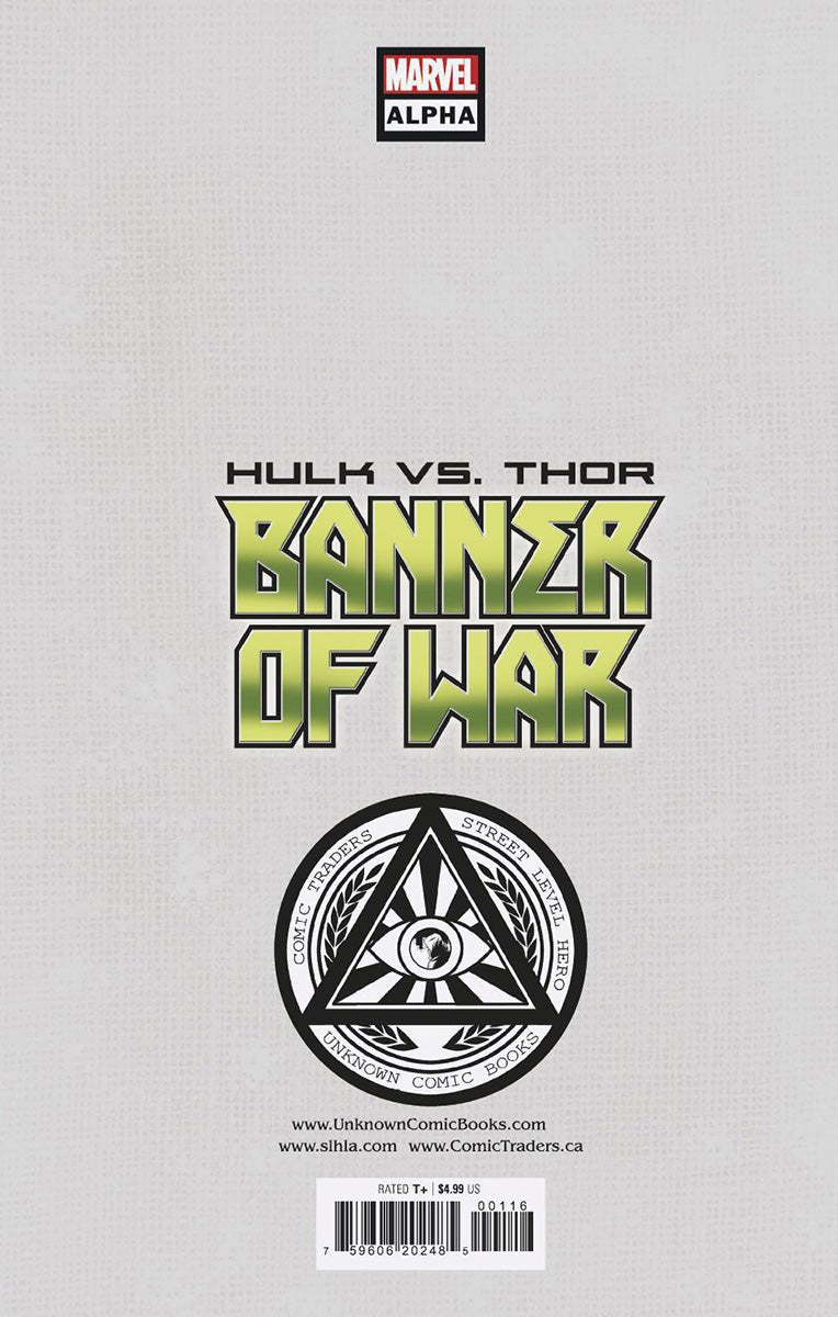 HULK VS. THOR: BANNER OF WAR ALPHA 1 UNKNOWN COMICS TYLER KIRKHAM EXCLUSIVE VIRGIN VAR (05/04/2022) (05/11/2022) - FURYCOMIX
