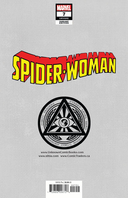 SPIDER-WOMAN #7 UNKNOWN COMICS LUCAS WERNECK EXCLUSIVE KNULLIFIED VAR KIB (12/23/2020) - FURYCOMIX
